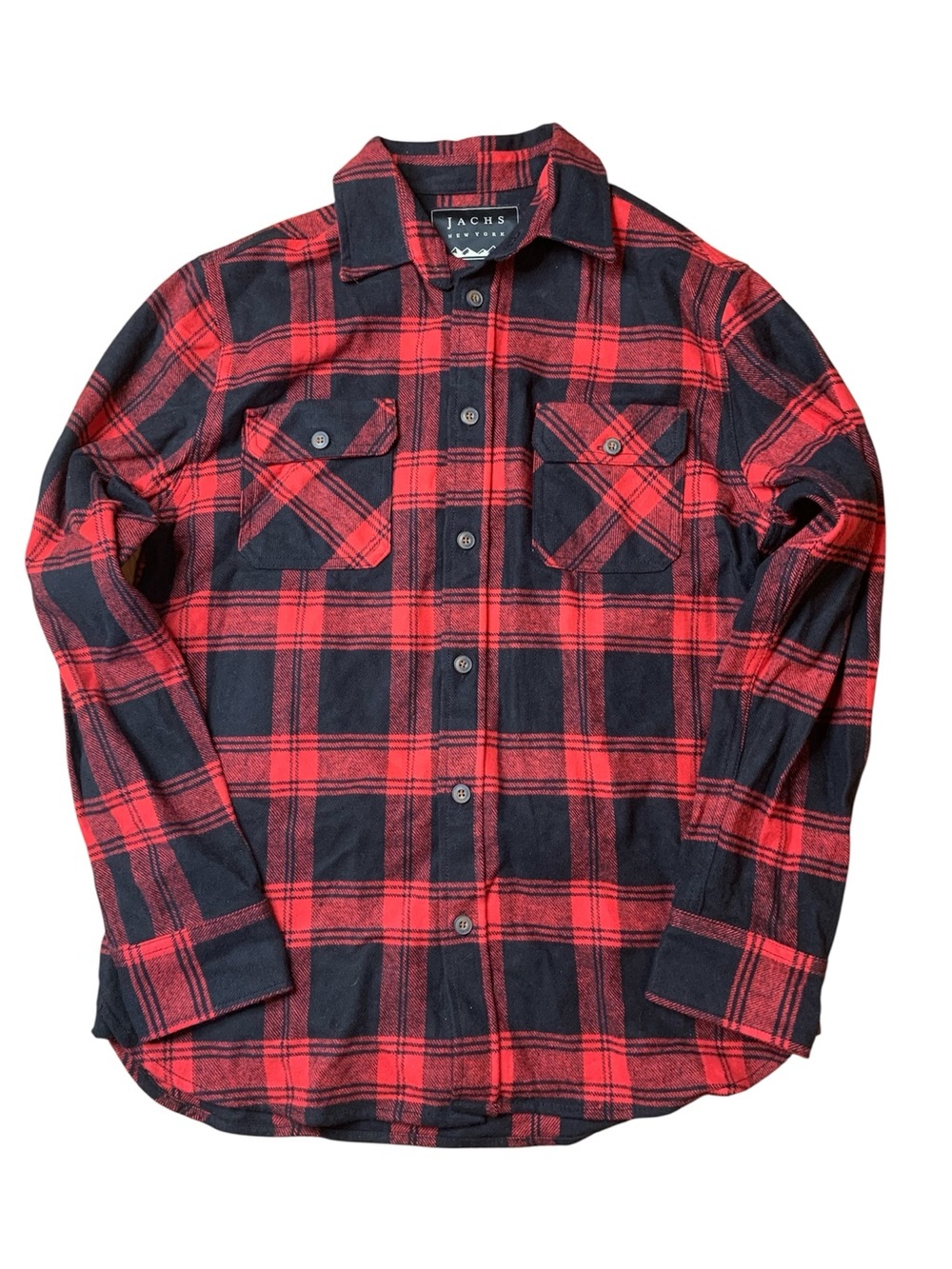 Jachs NY Red & Black Buffalo Plaid Flannel Button Down Shirt M